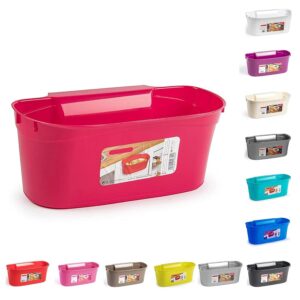 Kitchen Over-Cabinet Hanging Trash Bin – Fuchsia (31 x 17.5 x 13 cm)