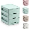Plastic Desktop Storage Unit with Drawers