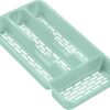 Small Tier Cutlery Tray Classic in Mint Green | BPA Free Plastic Drawer Organizer with 4 Compartments | Durable Kitchen Storage for Spoons Forks Knives Kids Cutlery | Space Saving Design