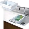 Dish Sink Drainer, Dish Drying Rack Over Sink, Dish Rack in Sink or On Counter, Sink Rack Drainer for Kitchen Draining Broad in Sink, (White)