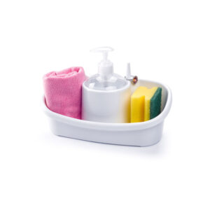 Sponge holder with dispenser