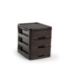 Wicker storage unit Turia with 3 drawers