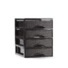Storage unit GUADIANA RATTAN with 4 drawer